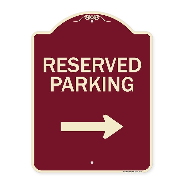 Designer Series-Reserved Parking 2, Burgungy Heavy-Gauge Aluminum, 24" x 18", BU-1824-9765